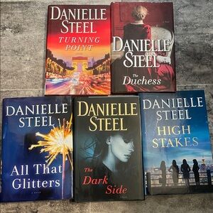 Danielle Steel fairytale,all that glitters,the dark side,high stakes HC books